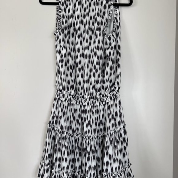 BuddyLove Sage Tie Waist Mini Dress - Meow - M / Multi / Feline - Picture 4 of 4